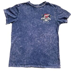 Ed Hardy “Love Kills Slowly” Vintage Y2K Blue Tie Dyed Tee size Medium